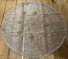 ゴールド刺繍円形タペストリー