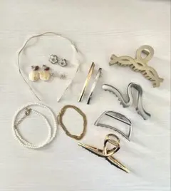 アクセまとめ売り ヘアクリップ ネックレス カチューシャ バレッタ イヤリング