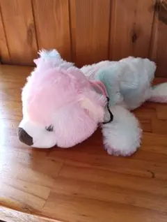 ぬいぐるみ型収納ポーチ ピンク水色