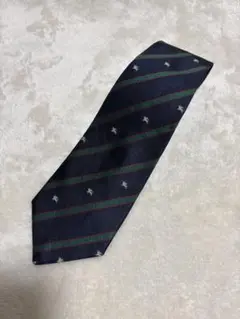 Burberry ロゴ ネクタイ ネイビー ストライプ ホース