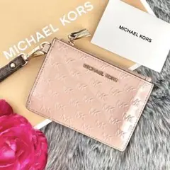 新品　正規品☆MICHAEL KORS コインケース　ピンク エナメル
