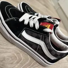 【VANS】SK8-Low キッズ 19cm チェッカー柄 ブラック 人気モデル