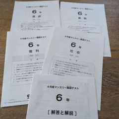 サピックス5年6月度マンスリー確認テスト2025年実施原本❗️ - メルカリ