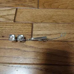 パール付き　ネクタイピン　カフス　セット