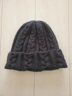 グレイル ケーブル編みニット帽 黒
