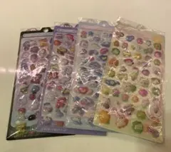 ボンボンドロップシール 3Dシール ぷっくり 4枚セット