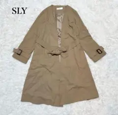 SLY トレンチコート スプリング ロング丈 リボン アウター カジュアル 無地