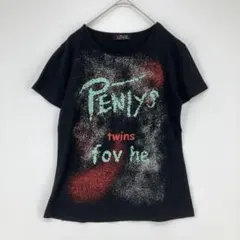 OYITA グラフィックTシャツ 黒 半袖