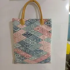 こぎん刺し花菱模様トートバッグ