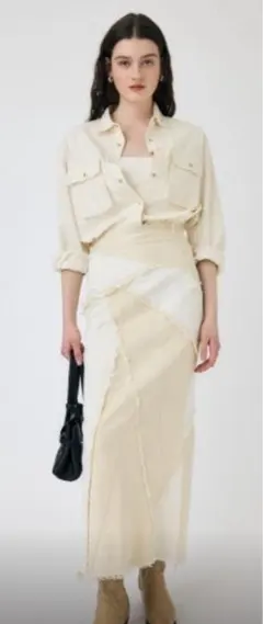 マウジー デニムロングスカート