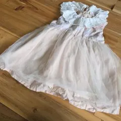 プティマイン　80 花柄　ワンピース　シフォン