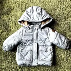 プティマイン　フード付きライトブルー中綿アウター80cm 男の子