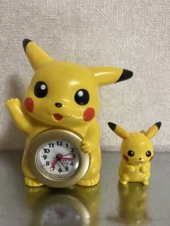 ピカチュウ ポケモン 時計 フィギュア レトロ レア 昔 当時物 グッズ
