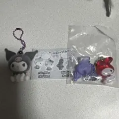 なかよしドロップチャーム マイメロディ&クロミ フロッキーキーホルダー　クロミ