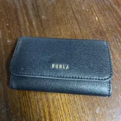 FURLA ブラック レザー キーケース