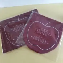 リンゴ型ワインレッドトートバッグ2個セット