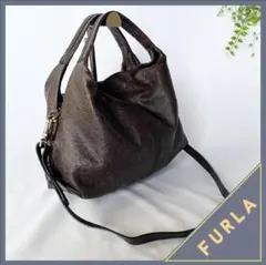 ★在庫処分★【FURLA（フルラ）】オーストリッチ　2wayトートバッグ