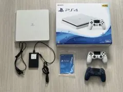 ホワイト PS4 本体 500GB コントローラー2個 ゲーム2本、SSDセット