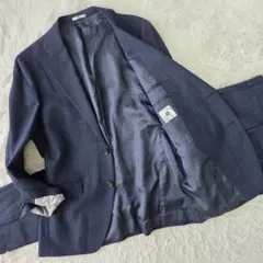 美品/ゼニア生地】スーツセレクト セットアップ ネイビー系 グレン