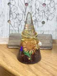 小さな星のリング（お花のスタンド付き）