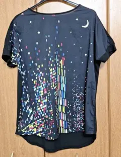 【美品】graniph(グラニフ) カラフルtシャツ夜景ネオン 柄ユニセックスのサムネイル