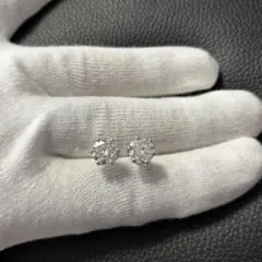 silver925 モアサナイト シルバー ピアス アバランチ