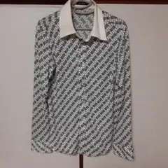 HIGH STREET幾何学模様 長袖ドレスシャツ (tornado mart