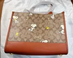 COACH×PEANUTSデンプシー キャリーオール スヌーピー 新品未使用