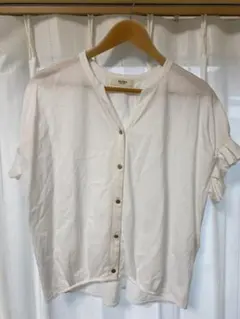BEAMS HEART ホワイト半袖シャツ