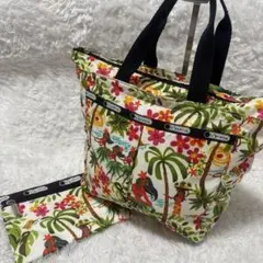 【美品✨】LeSportsac フラガール柄トートバッグ　ハワイ限定