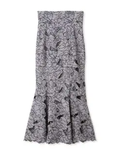 カッティングレースマーメイドスカート