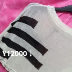 ⚜️⚜️Sサイズ 実質フリーサイズ サラパチーニ　ニット　白　黒　¥12000↓
