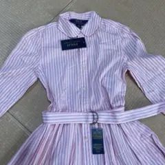 Polo Ralph Lauren ピンクストライプ ワンピース