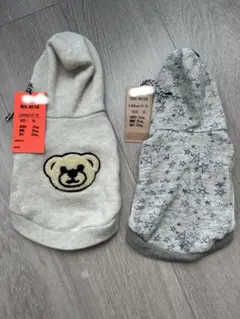 DOG WEAR クマ刺繍 フード付きウェア サイズss