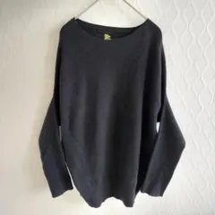 ✨osmosis✨変形ニットセーター長袖ニットセーター【ONE 】 トップス 黒