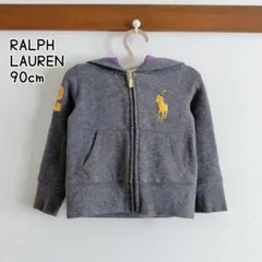2T 90cm RALPH LAUREN ラルフローレン パーカー グレー