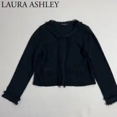 美品　LAURA ASHLEY ローラアシュレイ　ツイードジャケット　ノーカラーのサムネイル