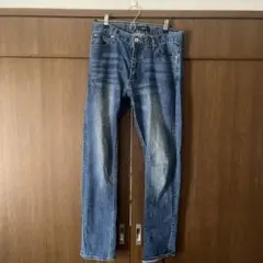 BEAMS HEART ストレートデニム ブルー