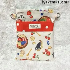 オ9＊オーガナイザー＊アサイー ペンギン 生成り＊ナースポケット＊ハンドメイド