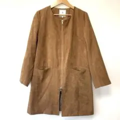 ROPE' PICNIC フェイクスエードノーカラーZIPコート40