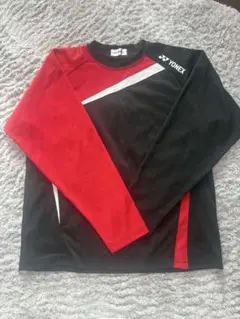 YONEX バドミントン 長袖ウェア Sサイズ 黒/赤