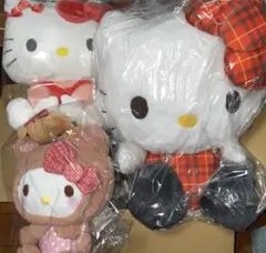 ハローキティ ぬいぐるみ 3点セット（ラウンドワン限定、いちご新聞コラボ等）
