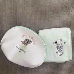 DHC ポーチ＆タオルハンカチセット チップ＆デール グリーンのサムネイル