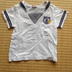 ミキハウス ボーダーセーラー襟 Tシャツ 80cm