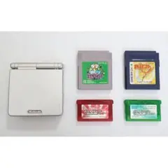 ゲームボーイアドバンスSP シルバー 本体+ポケモン緑・金・ルビー・エメラルド