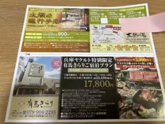 有馬温泉　太閤の湯　通行手形　割引券　2枚目以降＋100円のサムネイル