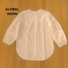 GLOBAL WORK　バンドカラーシャツ