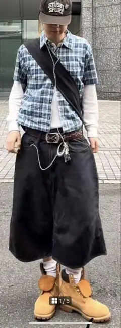 00's 短丈チェックシャツ　City boy