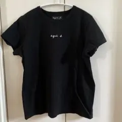 agnès b. ブラック 半袖Tシャツ