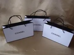 3点セット CHANEL シャネル ショップ袋 横長サイズ ホワイト
